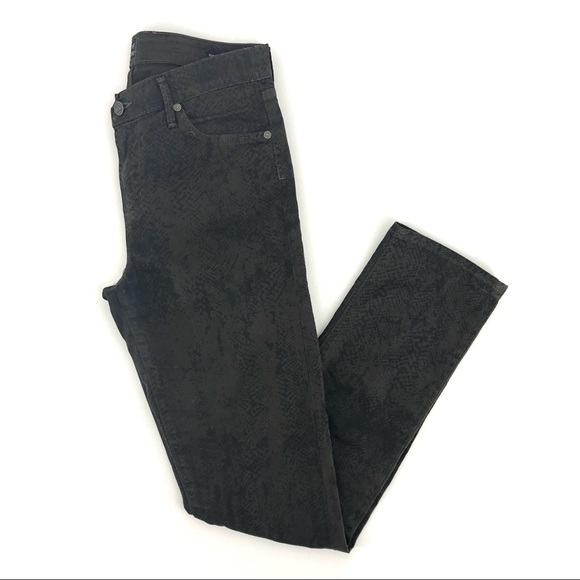 Citizens Of Humanity Denim - Citizens Of Humanity Green High Rise Reptile Print